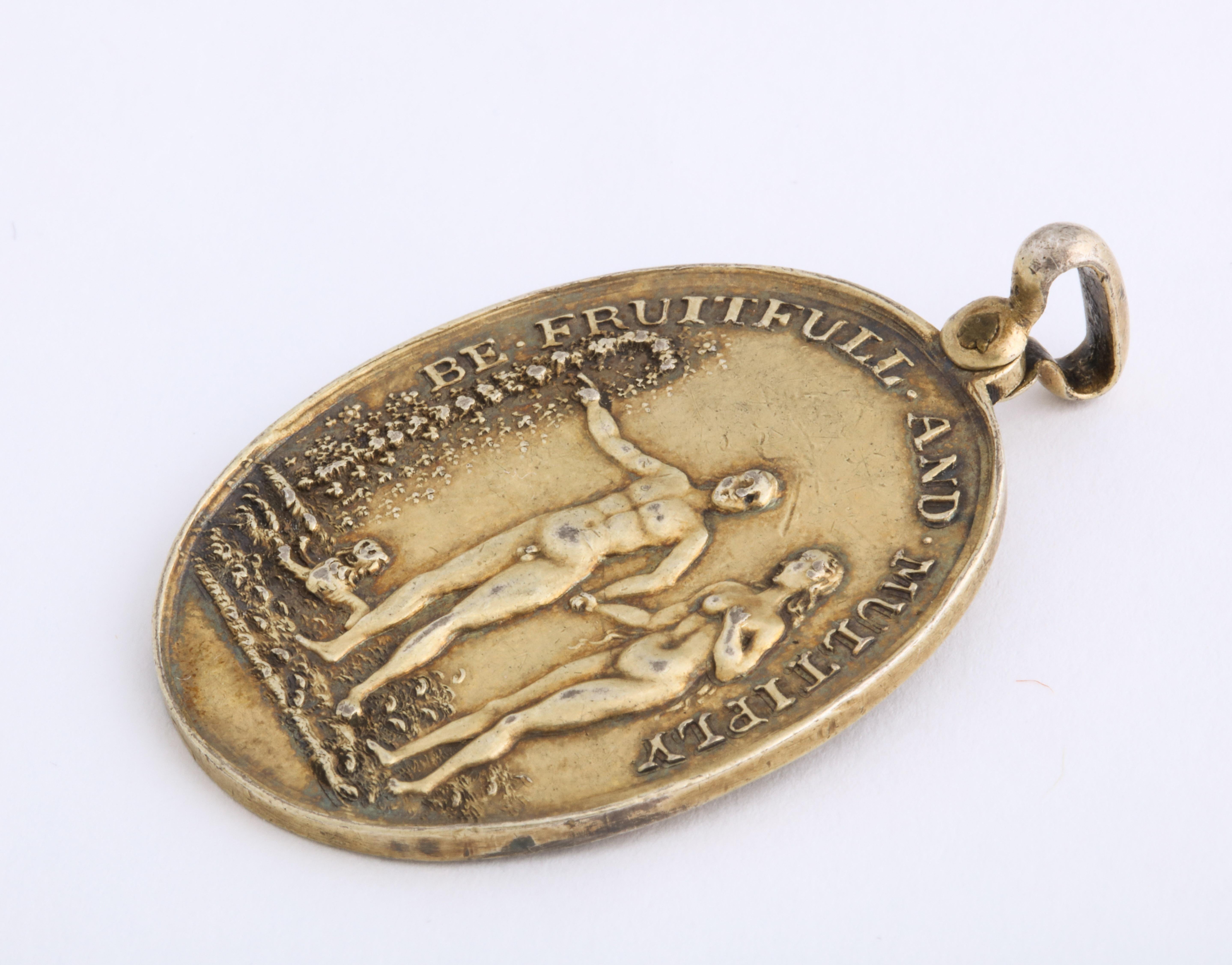 On the face of this 18th century Scottish token is the motto, 