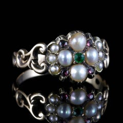 Antique Georgian Ring Pearl 18 Carat Gold, circa 1800