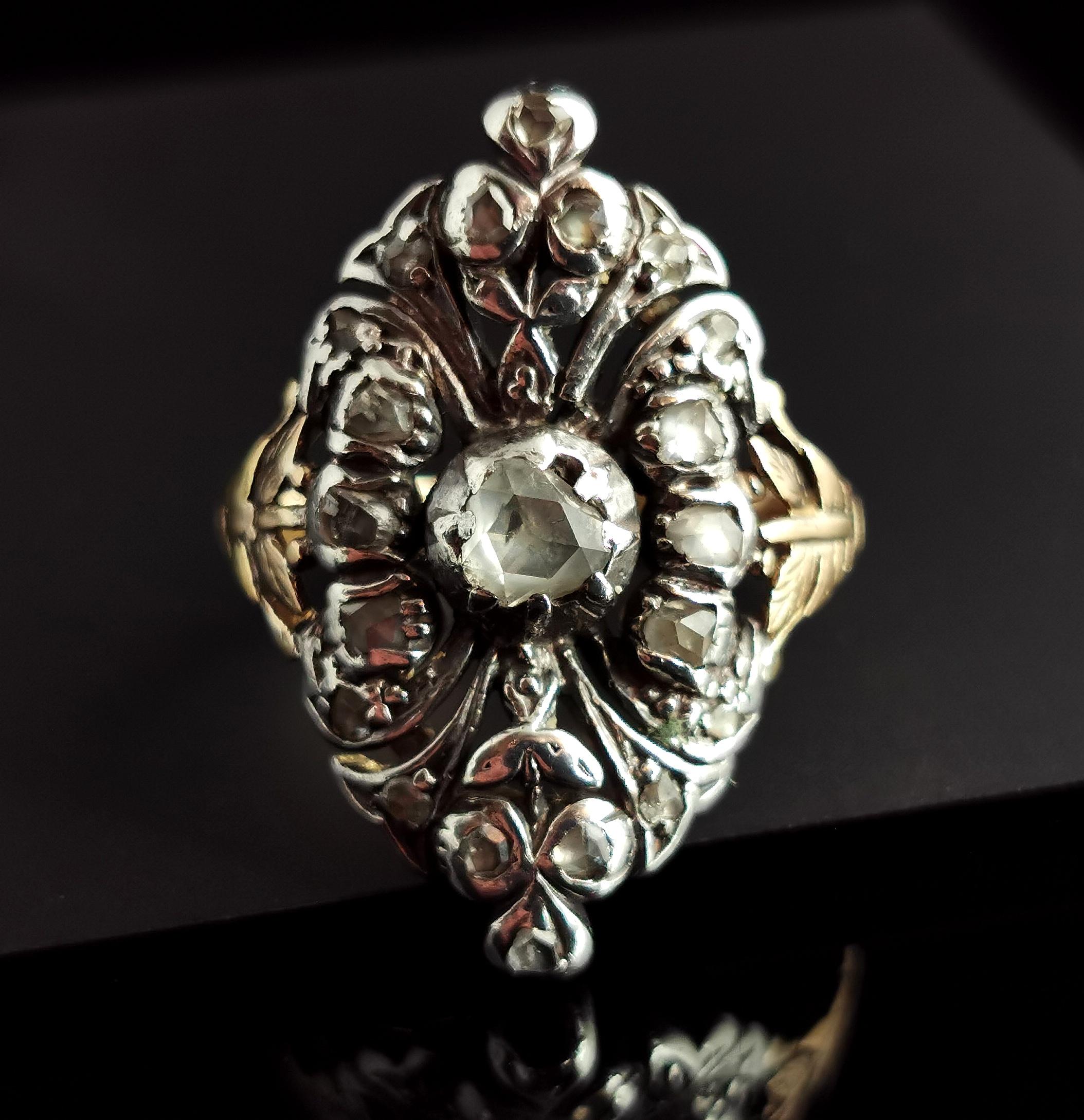 A truly spectacular Georgian era, late 18th century Giardinetti ring.

Giardinetti roughly translates to little garden, these wonderfully designed rings often depicted floral displays or flower baskets with naturalistic shapes and themes, like