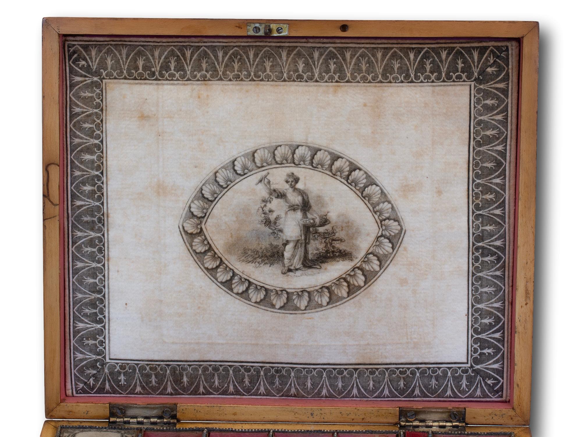 Antiguo Costurero Georgiano de Palisandro en venta 7