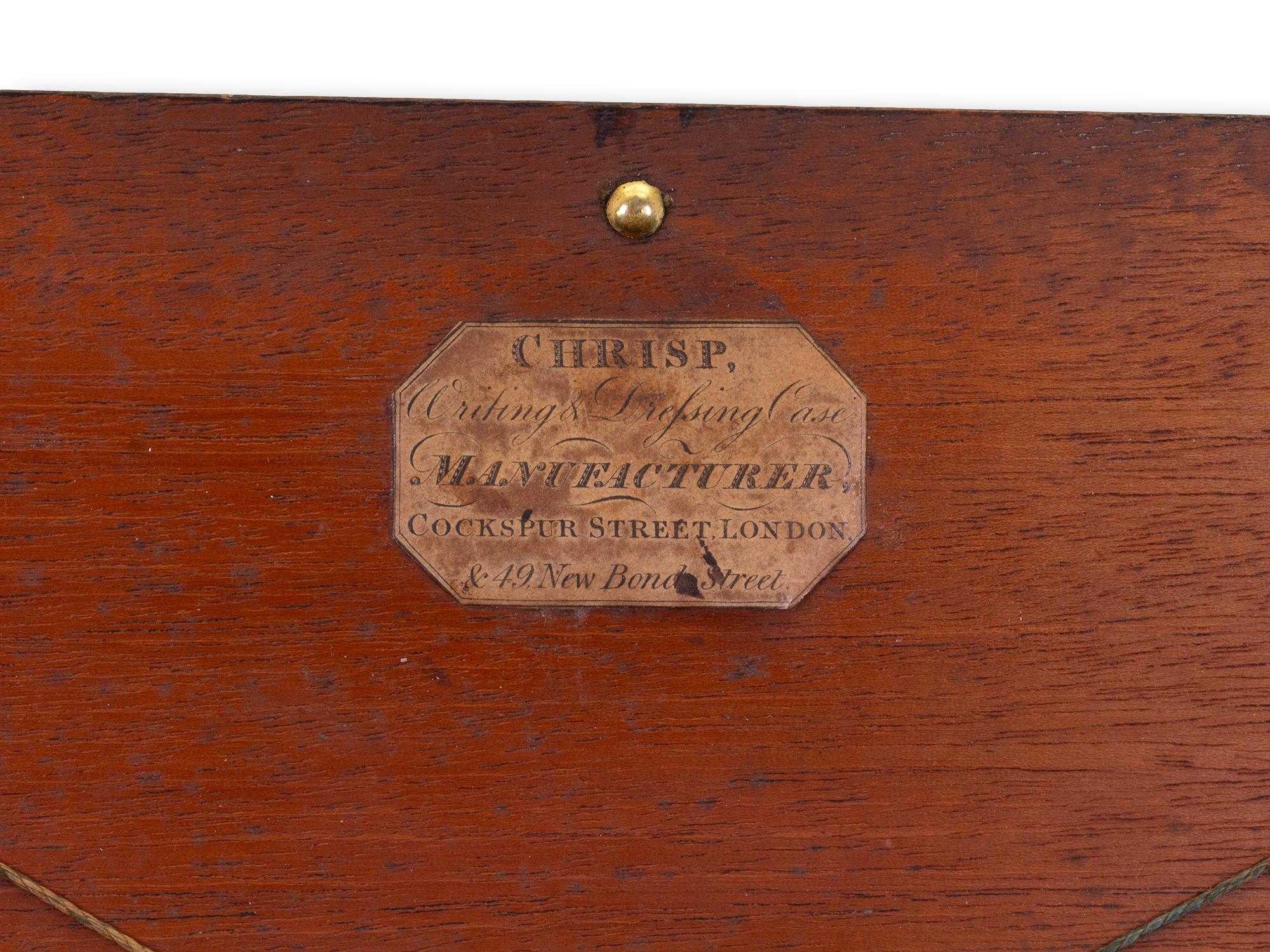 Antike georgianische Schreibkasten aus Rosenholz von William Chrisp im Angebot 5