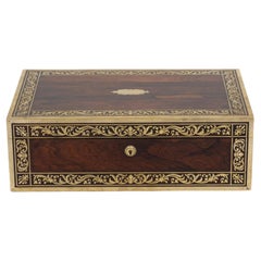 Antique Georgian Rosewood Writing Box by William Chrisp