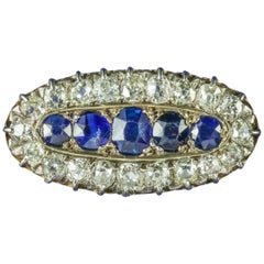 Antique Georgian Sapphire Diamond circa 1800 Brooch