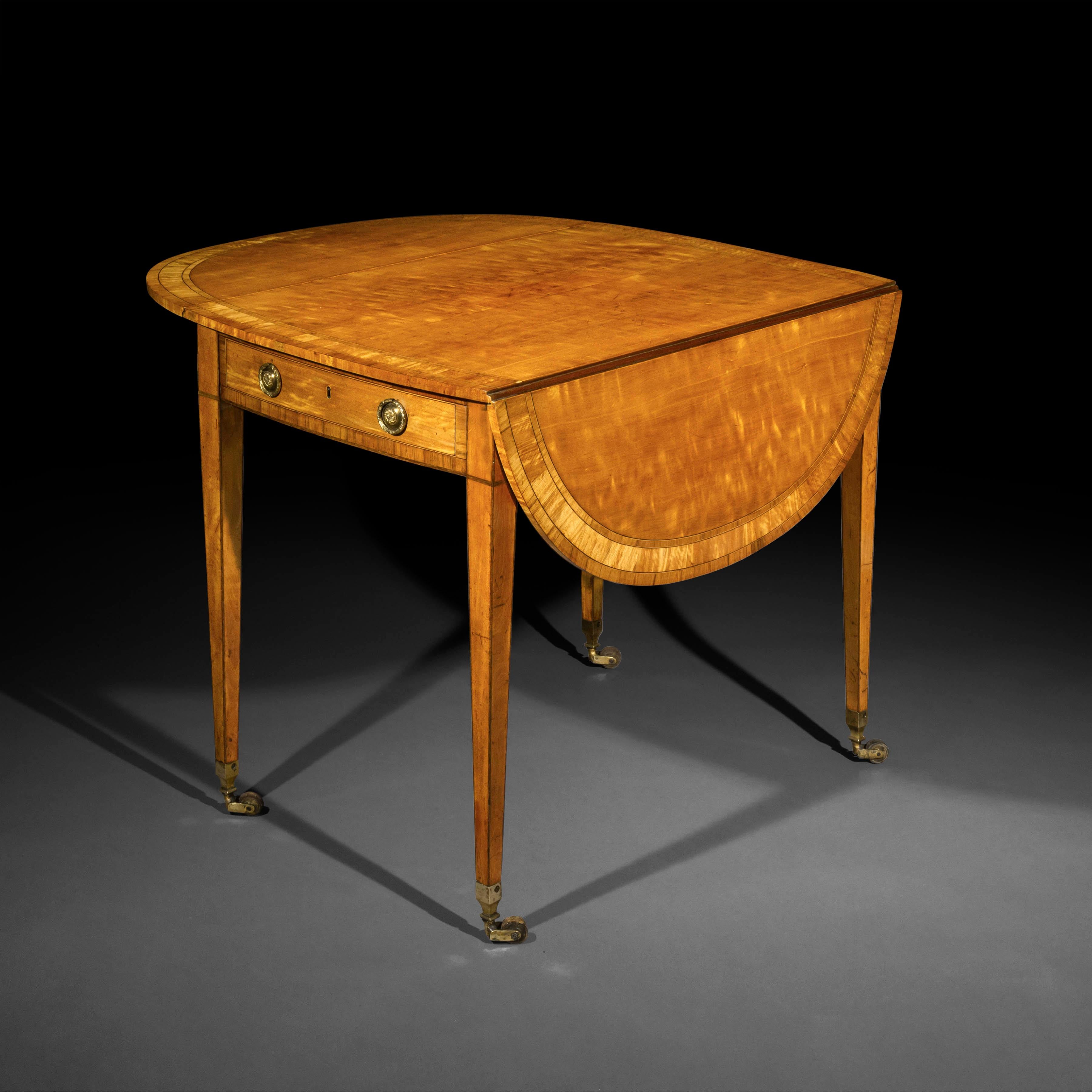 18th Century Satinwood Oval Pembroke Table 2