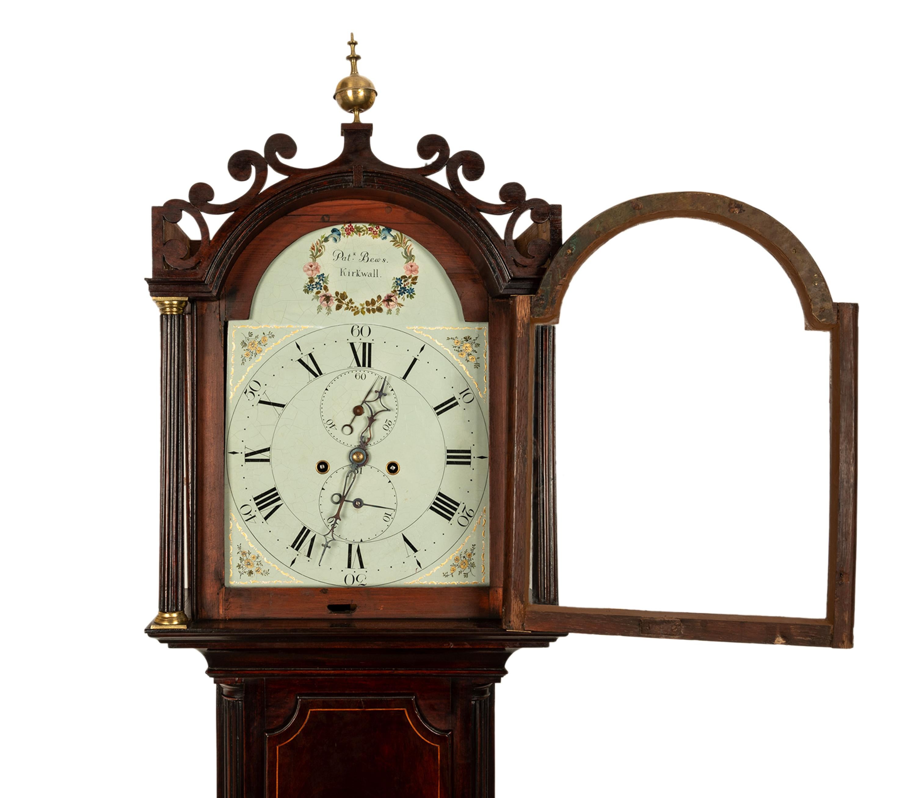 Antique Georgian Scottish Orkney Island Tall Case 8 day Grandfather Clock 1810 For Sale 4