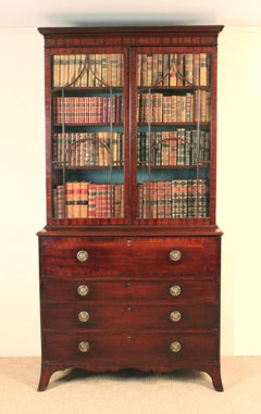 Antique Georgian Secretaire Bookcase