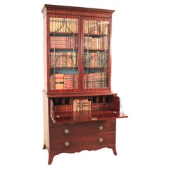 Antikes georgianisches Sekretär-Bücherregal
