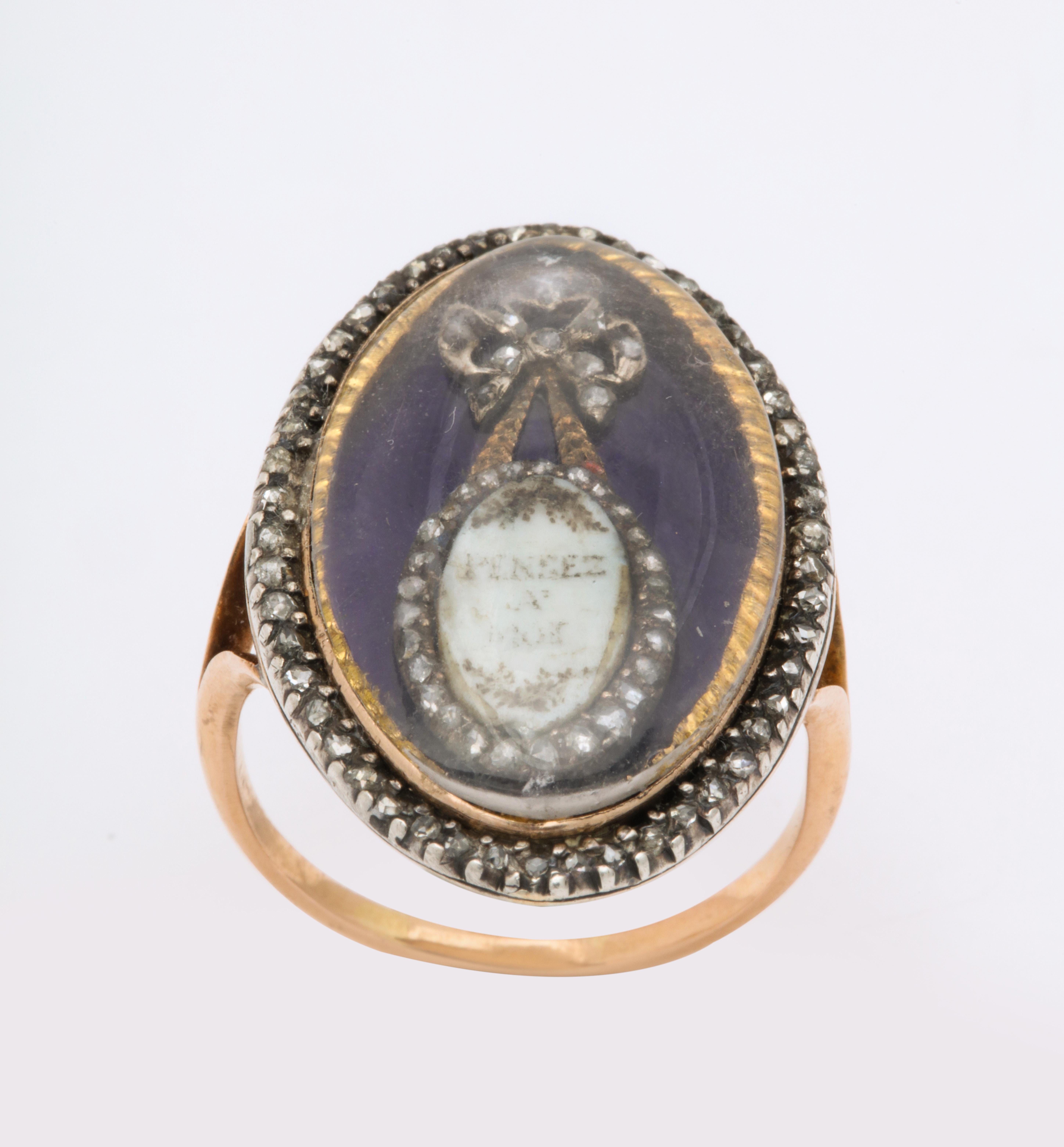George III Antique Georgian Sentimental Ring Requests 