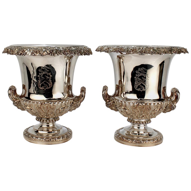 Fully Hallmarked Sterling Silver Martini Glasses, Sheffield, 1996, Set of 2  for sale at Pamono