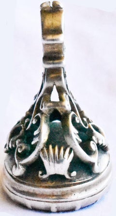 Antique Georgian Silver and Carnelian Fob Seal