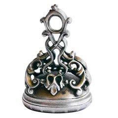 Antique Georgian Silver and Carnelian Fob Seal