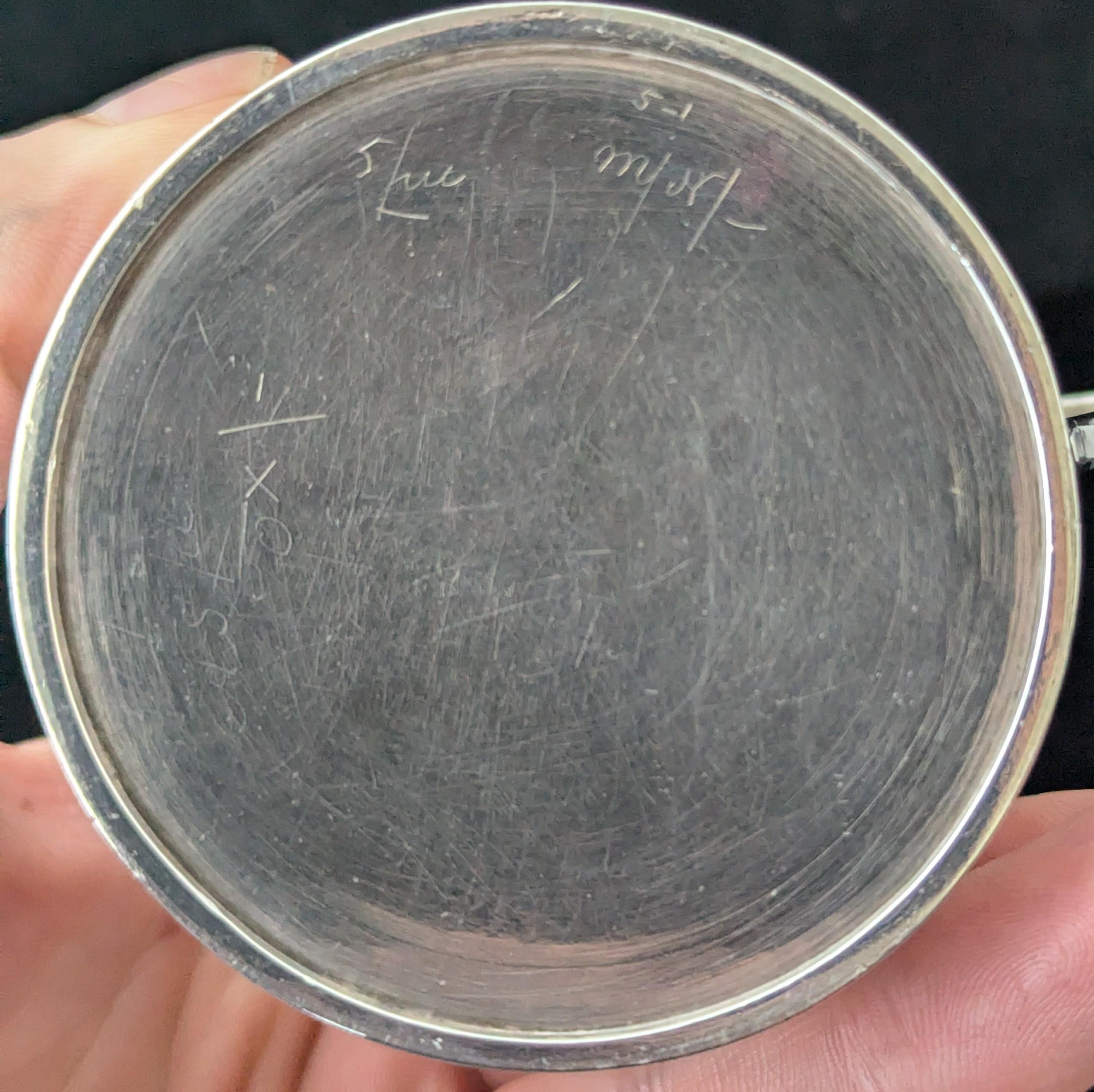 Antico boccale da battesimo in argento georgiano, mezza pinta di birra in vendita 4