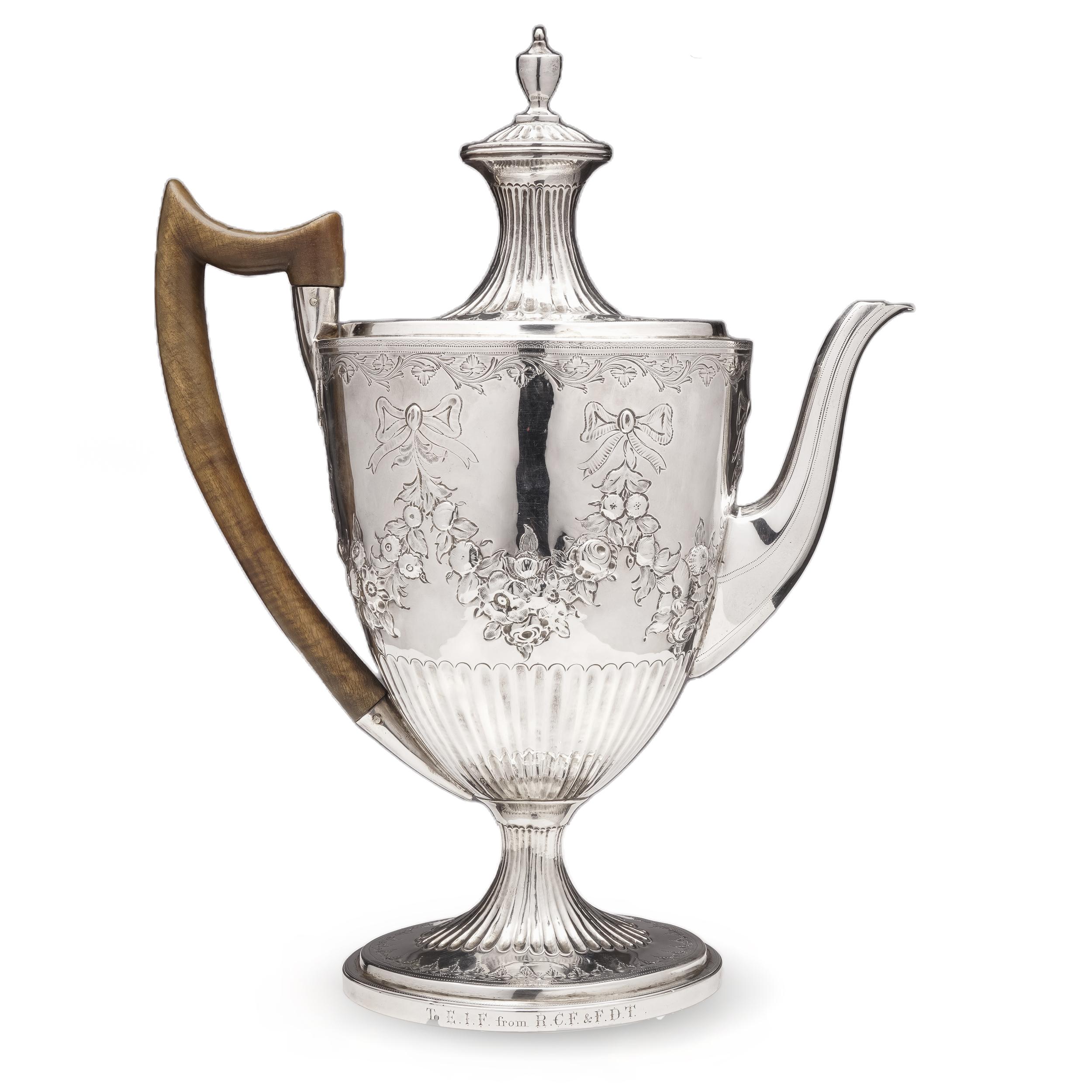 Antique Georgian Silver Coffee Pot, London 1832, by John Reily 2