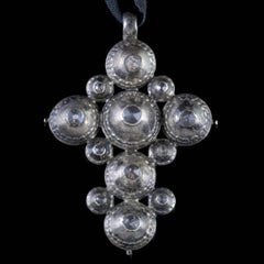 Antique Georgian Silver Cross Necklace