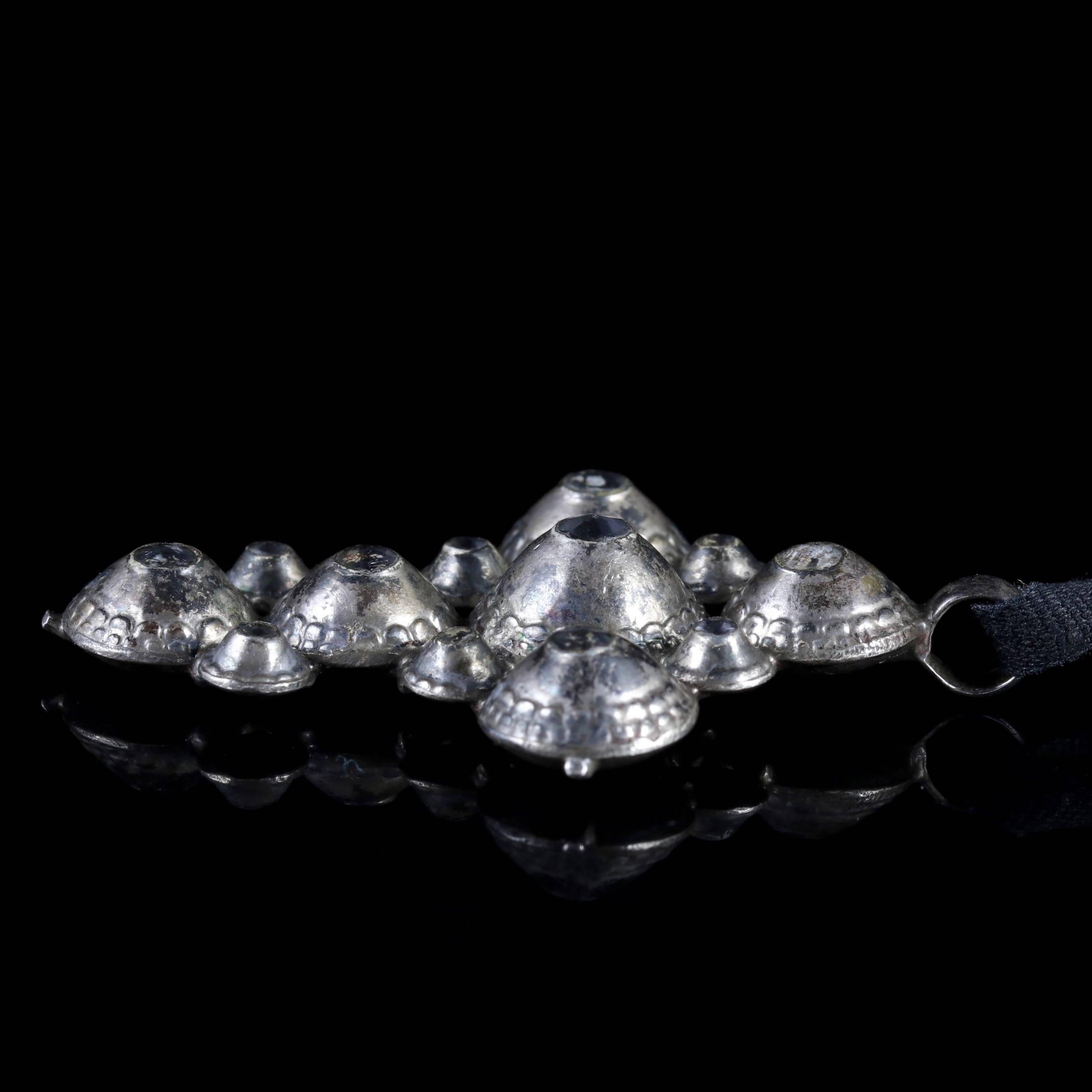 Women's Antique Georgian Silver Cross Necklace For Sale