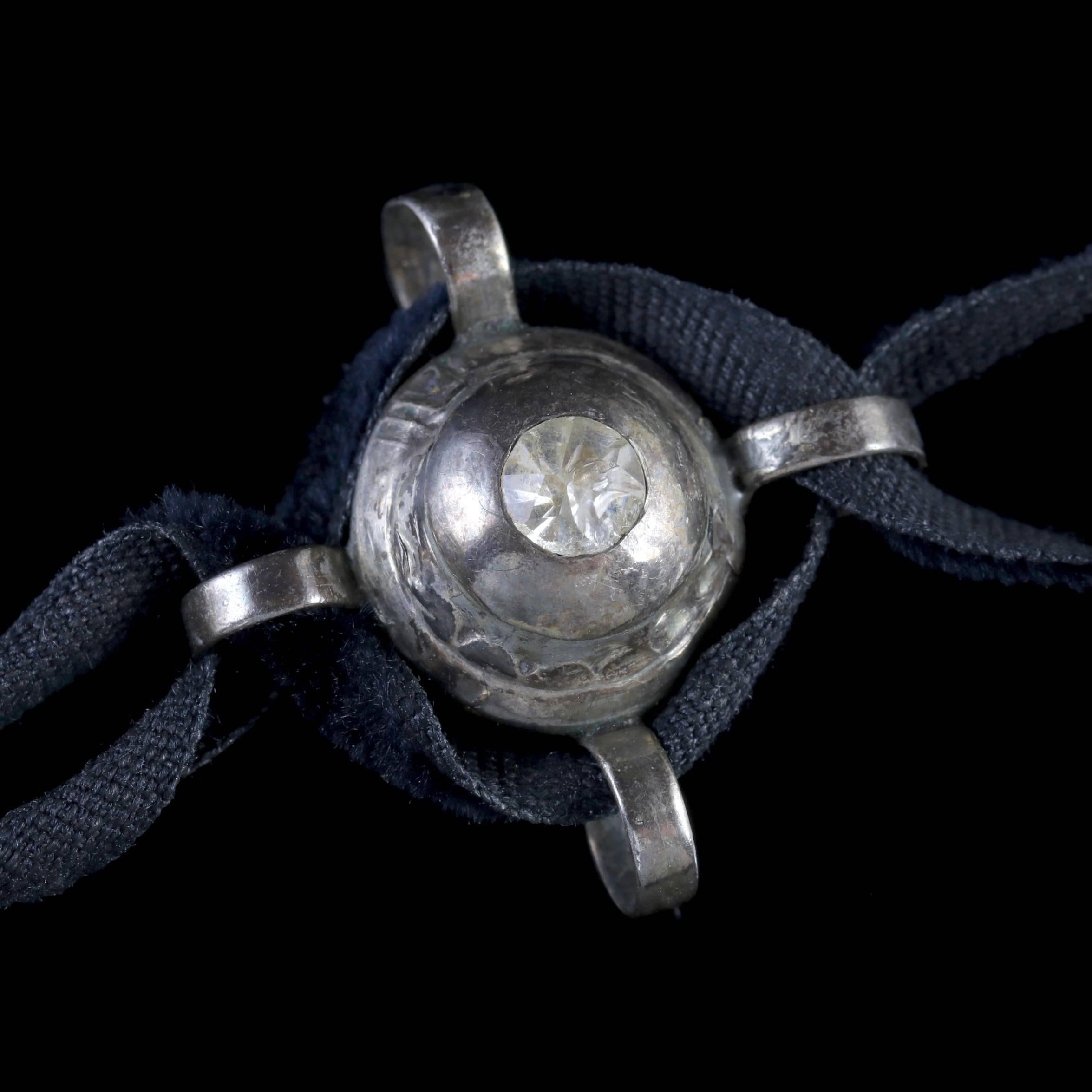 Antique Georgian Silver Cross Necklace For Sale 2