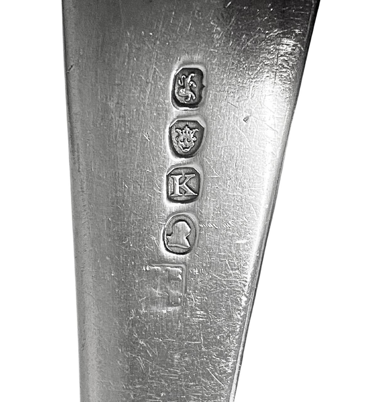 Argento 925 Antico cucchiaio da portata in argento georgiano, Londra 1805 Peter & William Bateman I in vendita