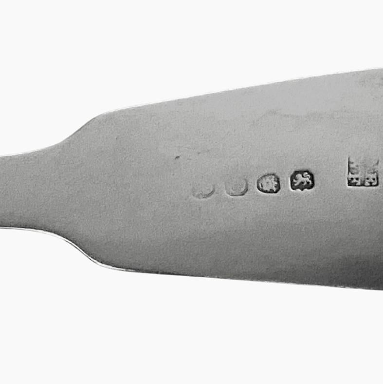 Début du XIXe siècle Cuillère de service géorgienne ancienne en argent, Londres 1818 William Eley  William Fearn en vente