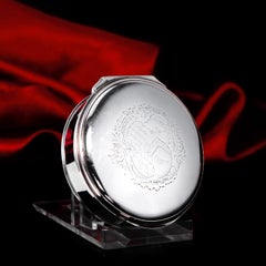 Antique Georgian Silver Tobacco Box / Snuff Coat of Arms - James Phipps c.1770