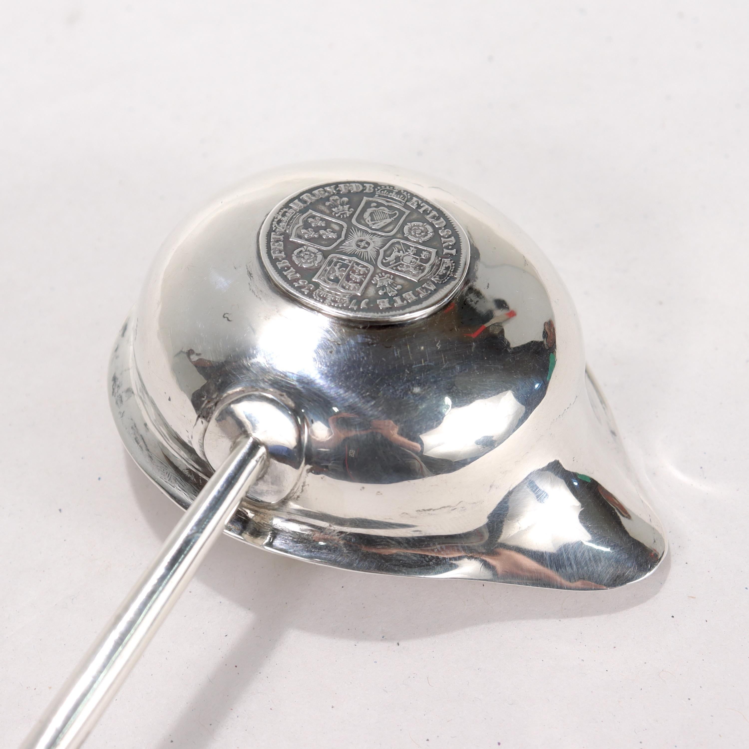 Antique Georgian Silver Toddy Ladle For Sale 9