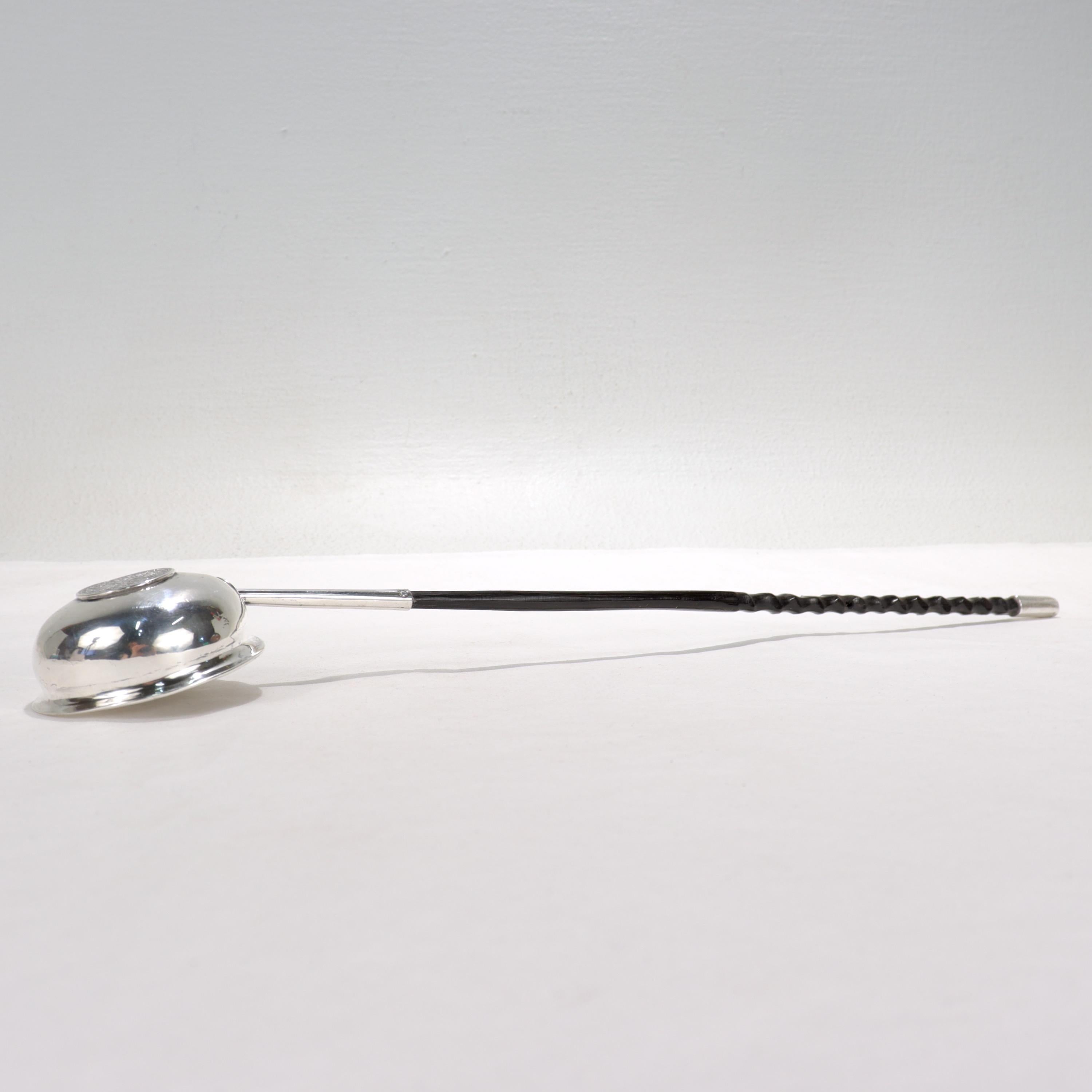 Antique Georgian Silver Toddy Ladle For Sale 5