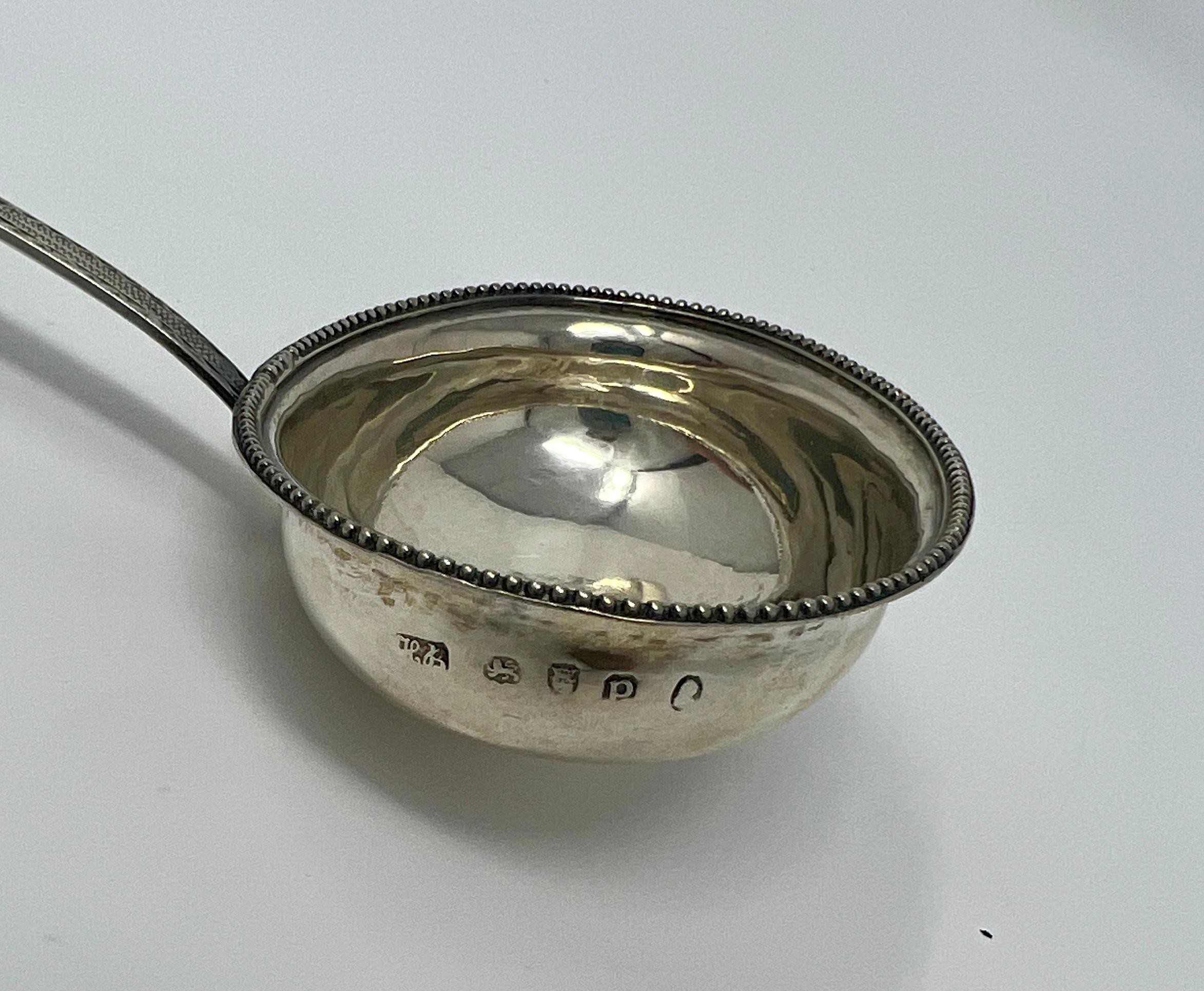 Antique Georgian Silver Toddy Spoon Hester Bateman Circa 1790  For Sale 2