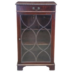 Vintage Georgian Sligh-Lowry Mahogany Entry Cabinet Bookcase Console