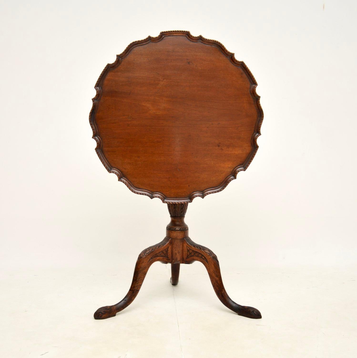 George III Antique Georgian Snap Top Occasional Table For Sale