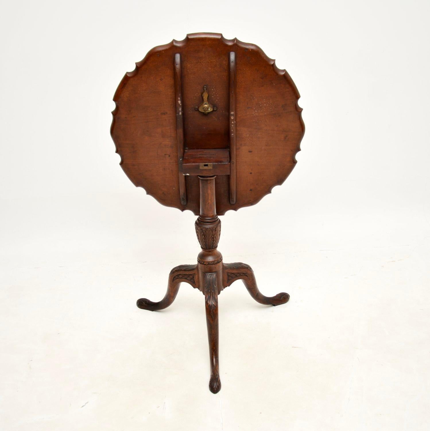 Wood Antique Georgian Snap Top Occasional Table For Sale
