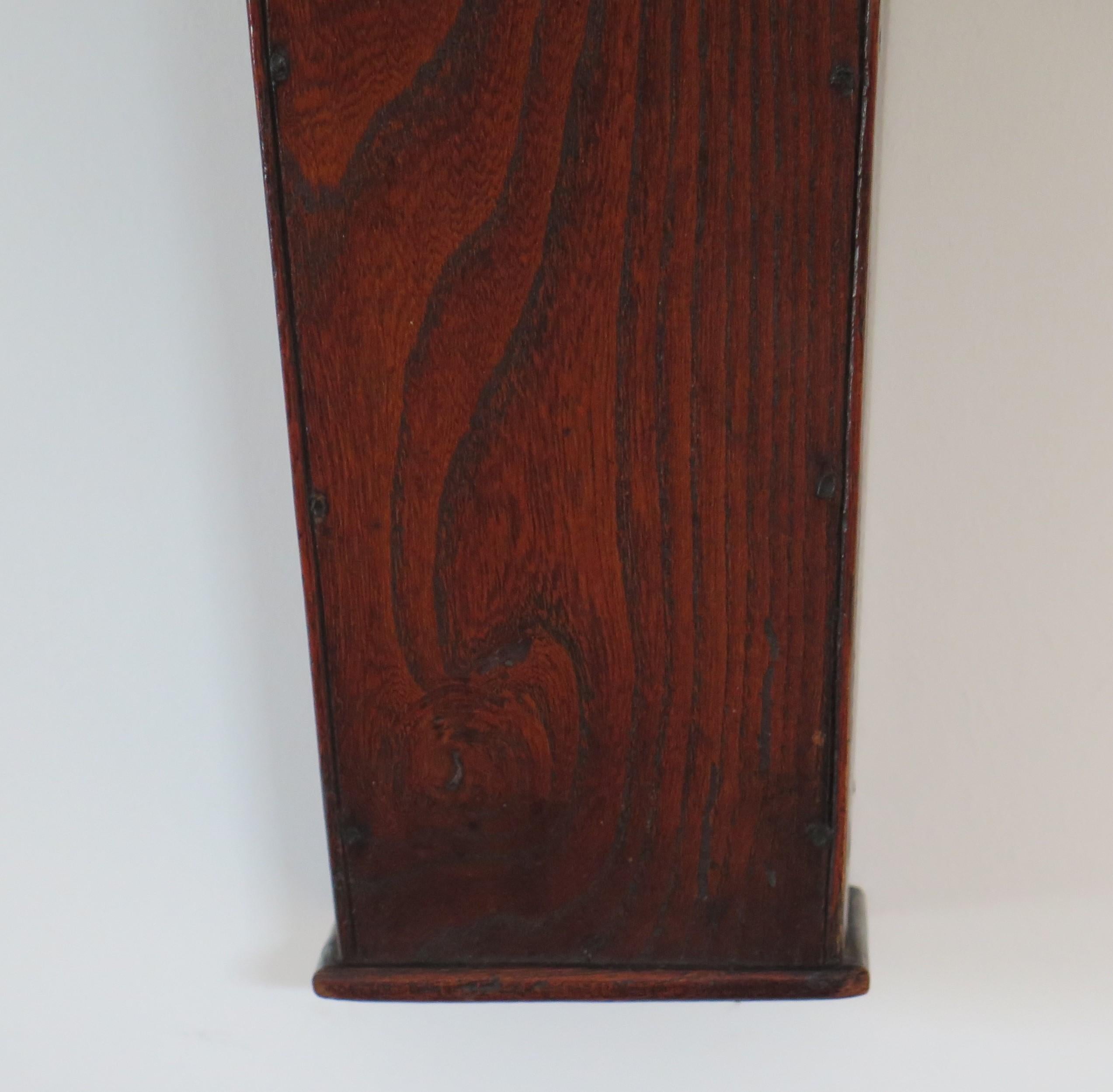 Hand-Crafted Antique Georgian Solid Elm Candle Box with Iron Catch, circa 1780 For Sale