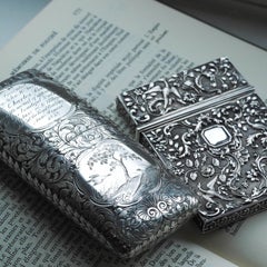 Antique Georgian Solid Silver Card Case - Joseph Willmore 1836