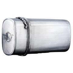 Antique Georgian Solid Silver Cigar/Cheroot Case Engine Turned - Edward Edwards