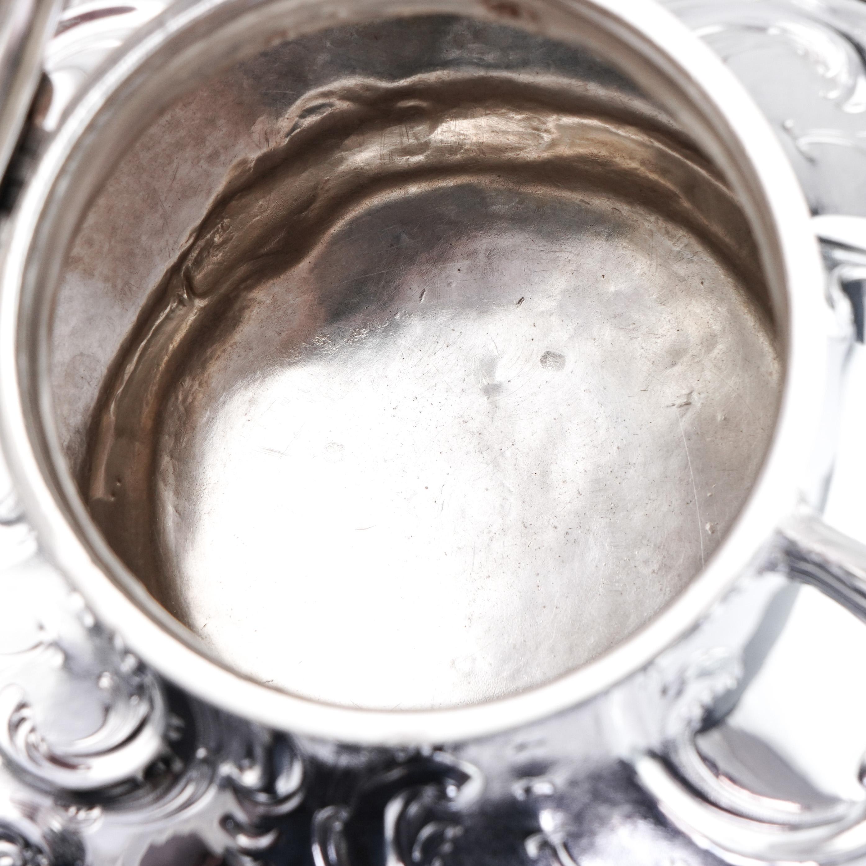 Antique Georgian Solid Silver Cup/Wine Cooler with Lid, Earl Interest - 1826 For Sale 7