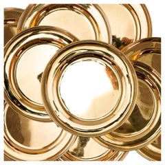 Antique Georgian Solid Silver Gilt Dishes Set of 12 - 1780-1811
