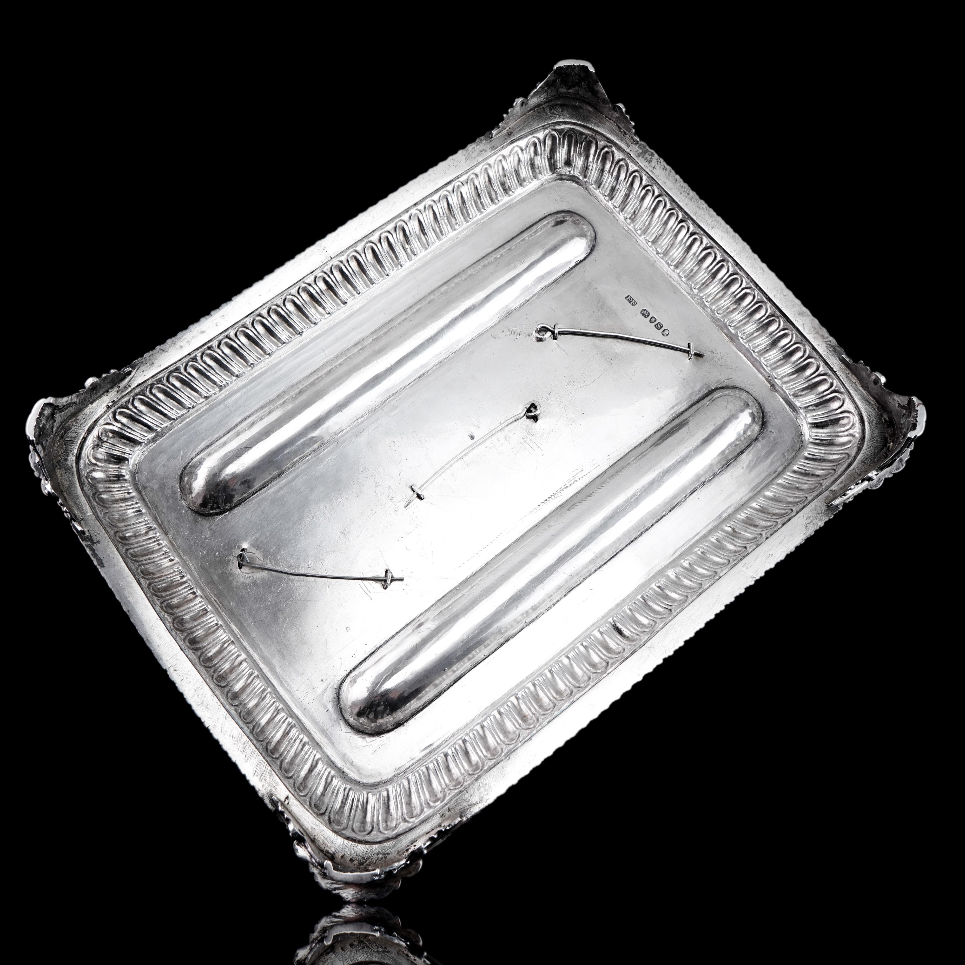 Antique Georgian Solid Silver Inkstand (1kg+) Regency Design London 1813 en venta 6