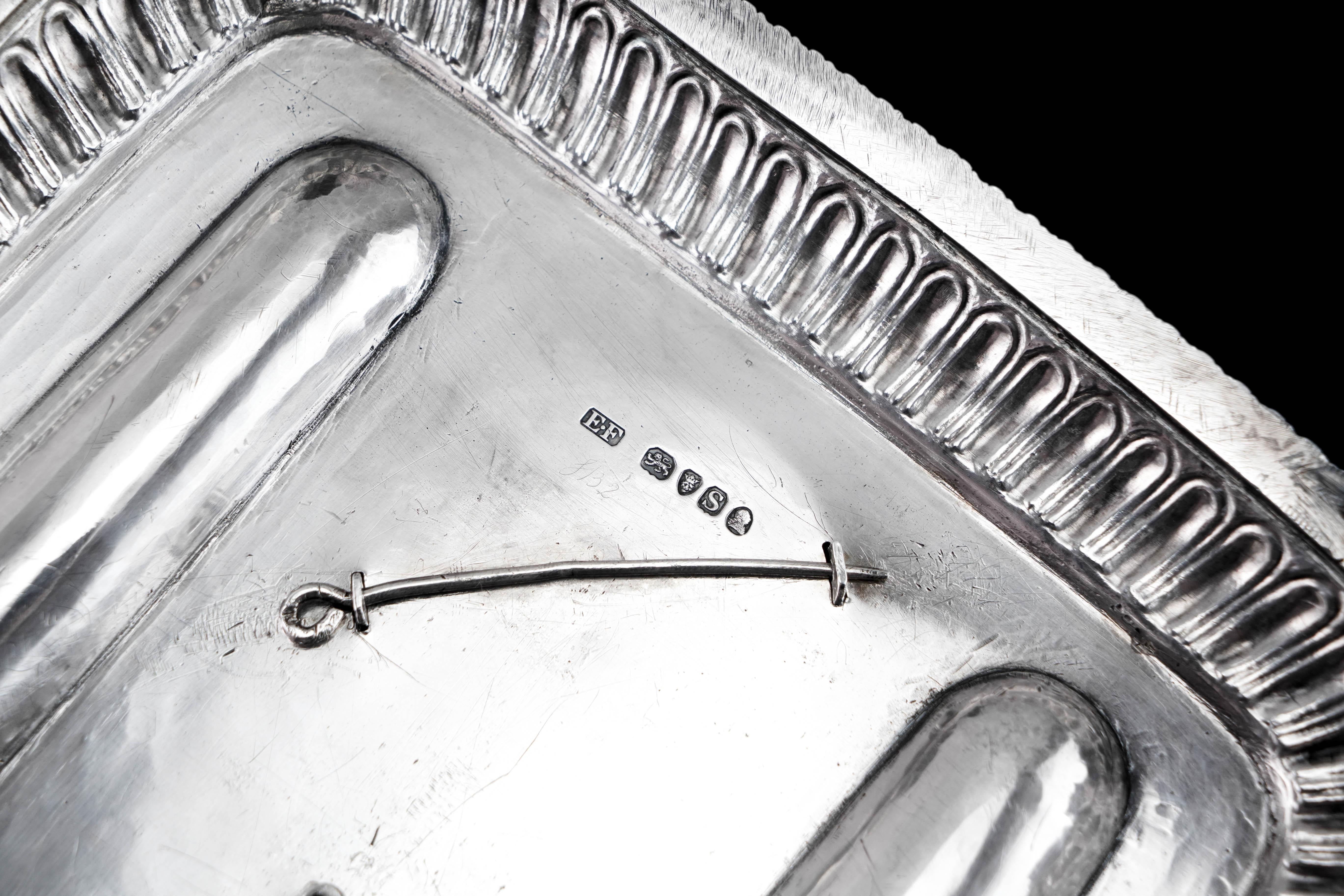 Antique Georgian Solid Silver Inkstand (1kg+) Regency Design London 1813 en venta 5