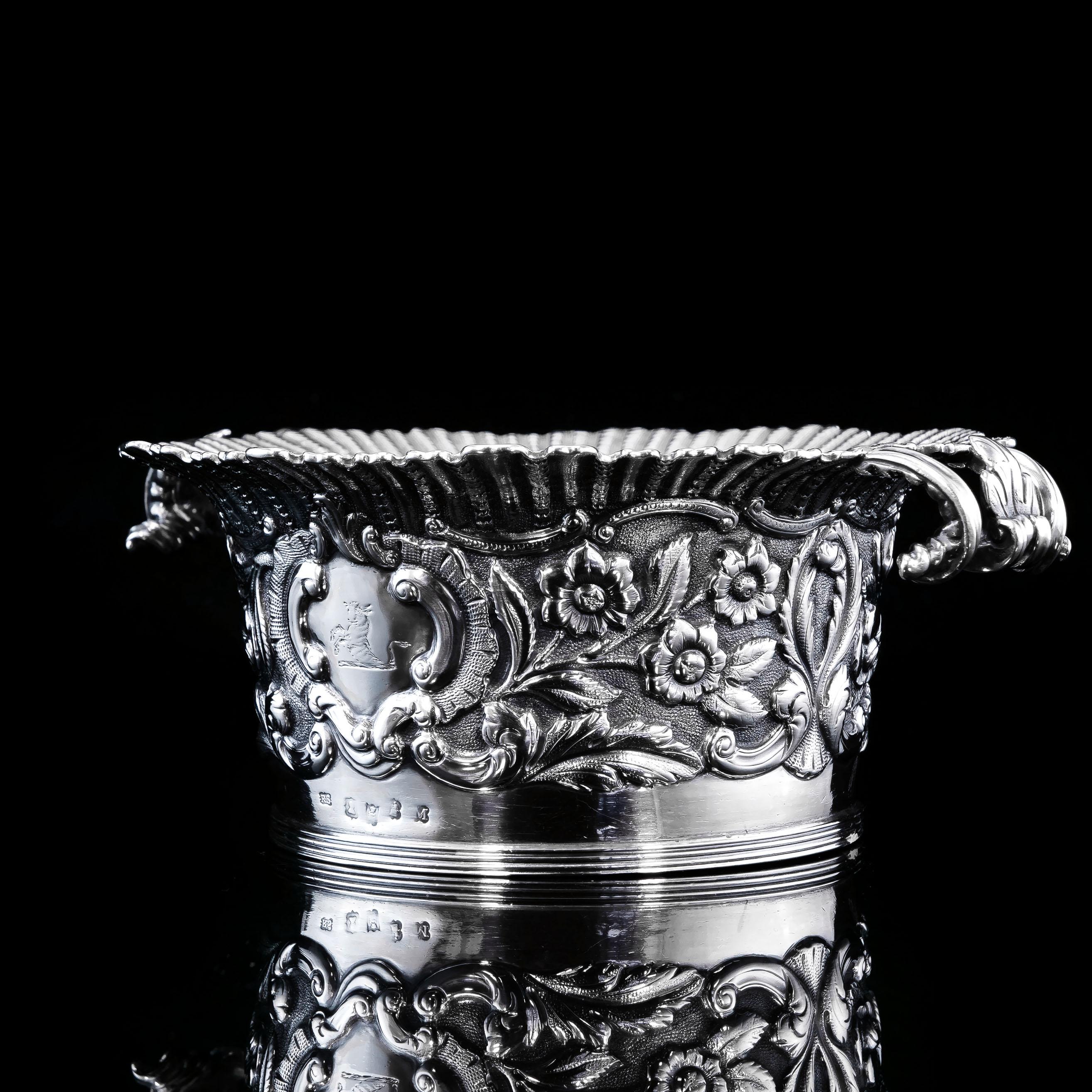 Antique Georgian Solid Silver Irish Bowl - Robert W Smith 1832 1