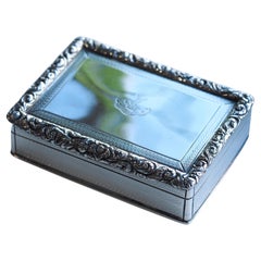 Antique Georgian Solid Silver Large Table Snuff Box - Joseph Willmore 1832