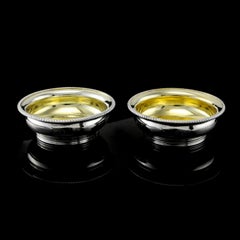 Antique Georgian Solid Silver Pair of Salt Cellars, Joseph Felix Podio, 1809