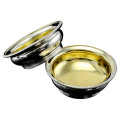 Antique Georgian Solid Silver Pair of Salt Cellars, Joseph Felix Podio, 1809