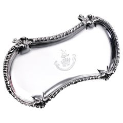 Antique Georgian Solid Silver Snuffer / Pen Tray Salver, Earl of Ilchester, 1774