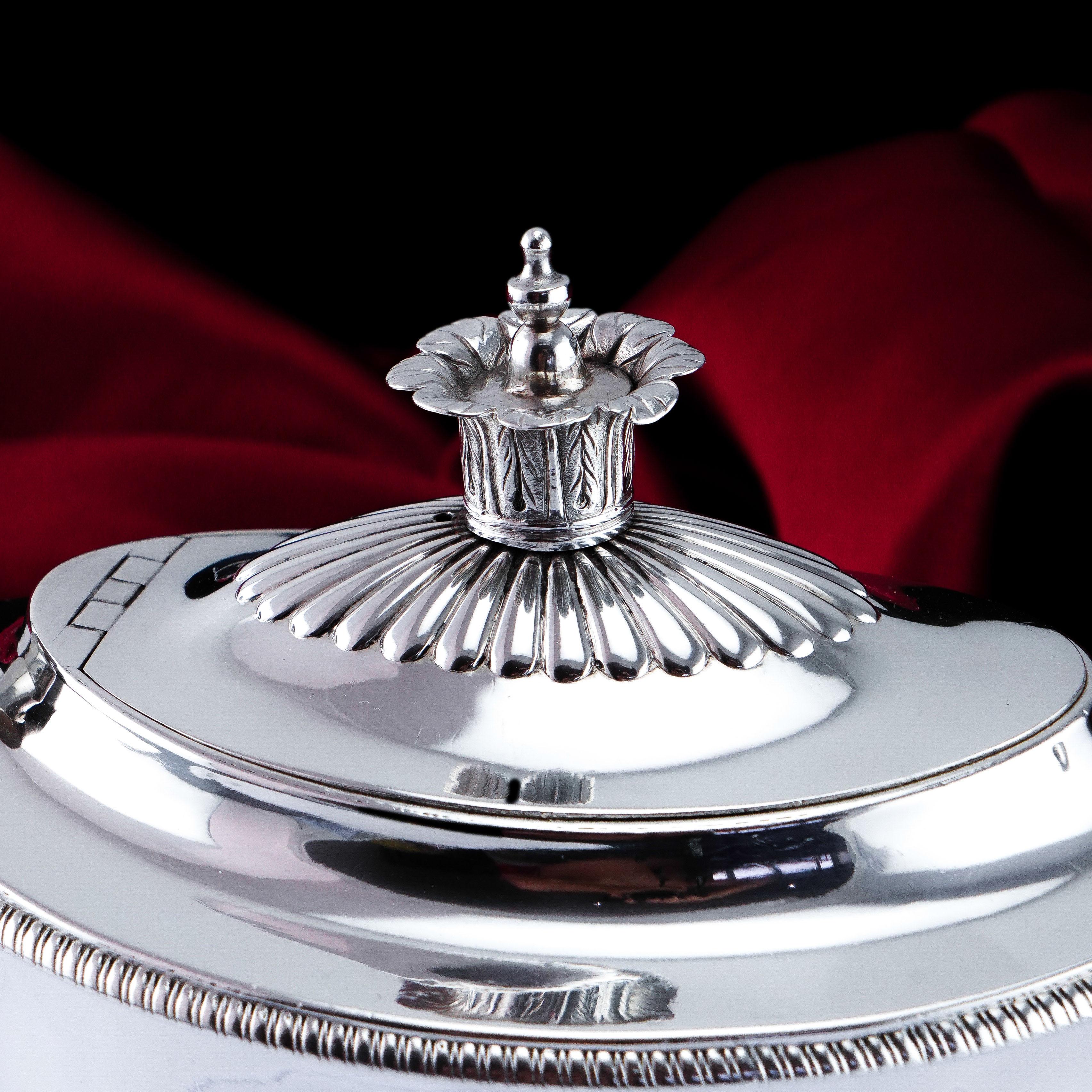 18th Century and Earlier Antique Georgian Solid Silver Teapot with Coronet Finial Daniel Pontifex 1798 For Sale