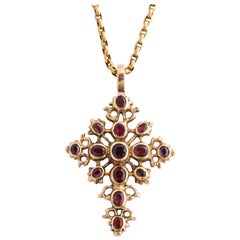 Antique Georgian Spanish Ruby Cross Pendant, circa 1780 at 1stDibs ...