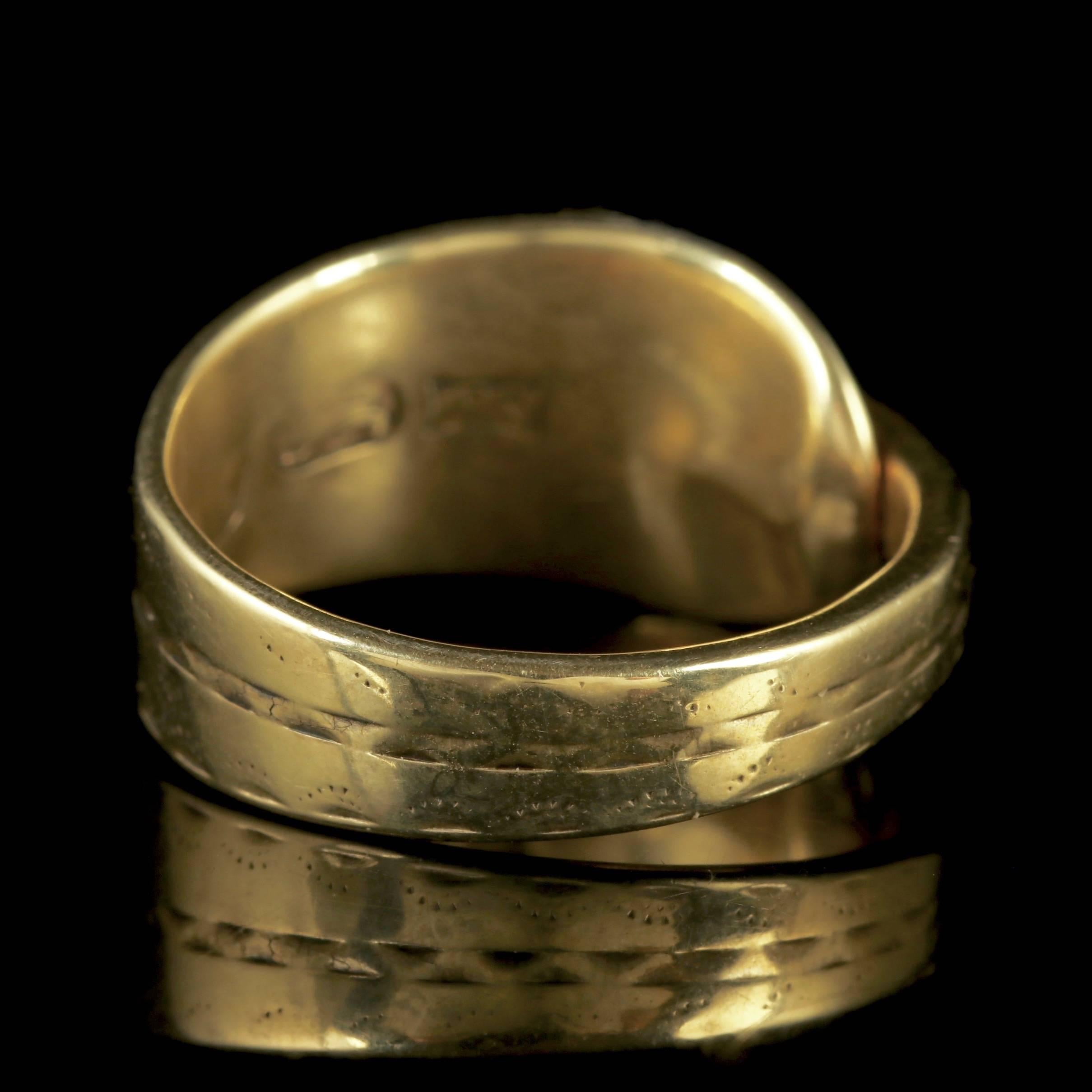Antique Georgian Spoon Ring 18 Carat Gold Silver, circa 1800 In Excellent Condition In Lancaster, Lancashire