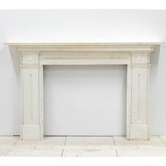 Antique Georgian Statuary Marble Surround with Acanthus