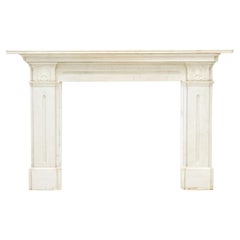Antique Georgian Statuary Marble Surround with Acanthus