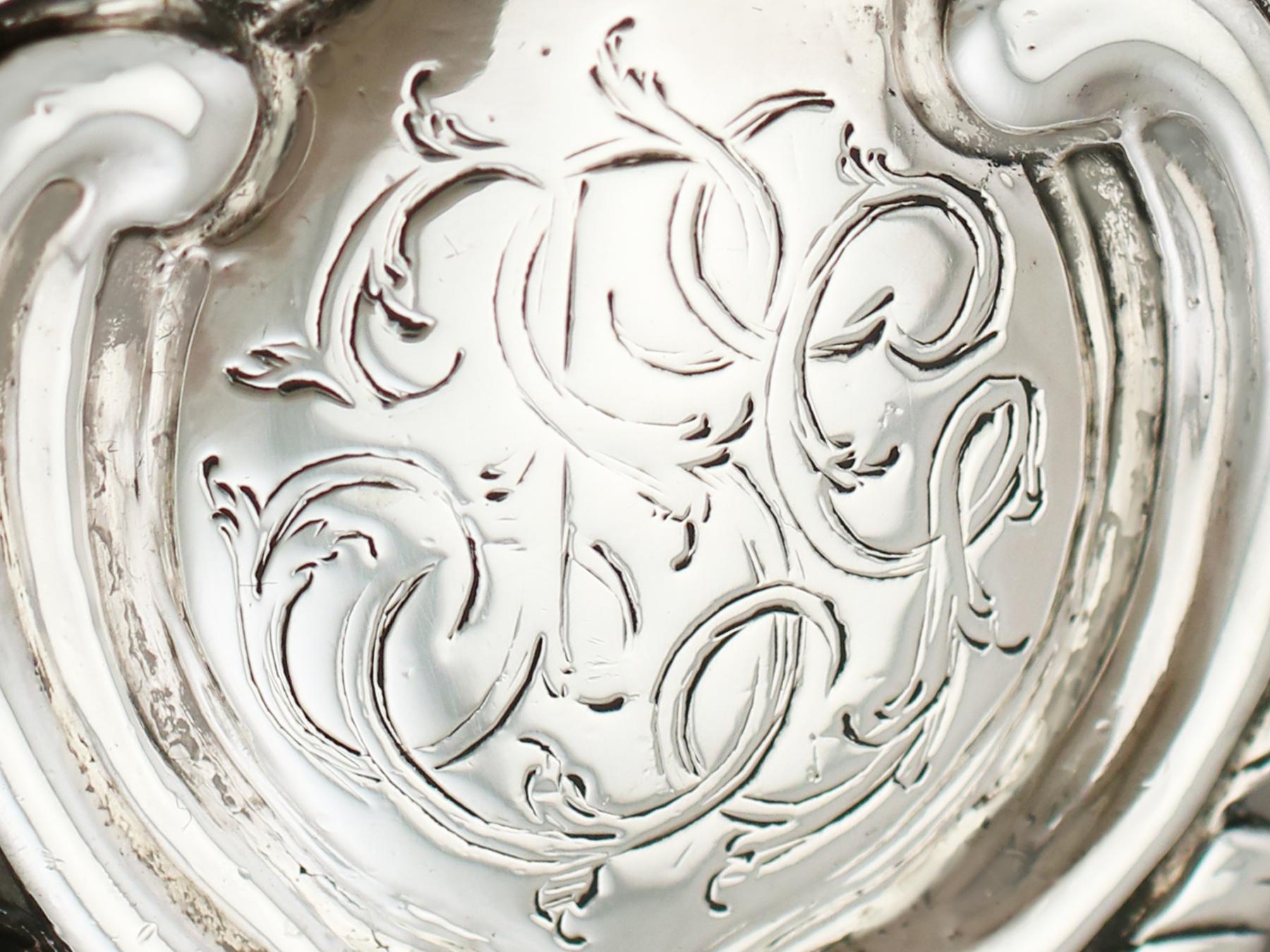 Antique Georgian Sterling Silver and Cut Glass Cruet Set 1762 6