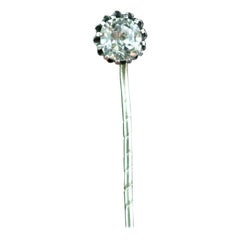Antique Georgian sterling silver and paste stick pin