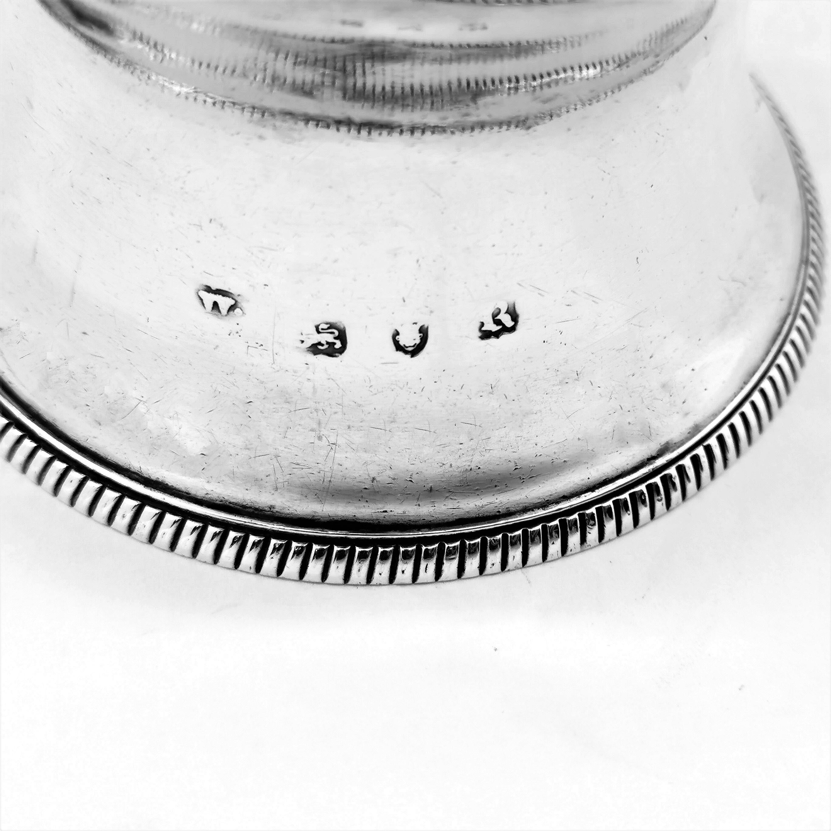 English Antique Georgian Sterling Silver Argyle Argyll Gravy Warmer Jug 1772
