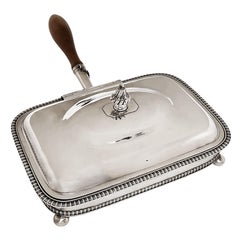 Antique Georgian Sterling Silver Cheese Toasting Dish London 1812